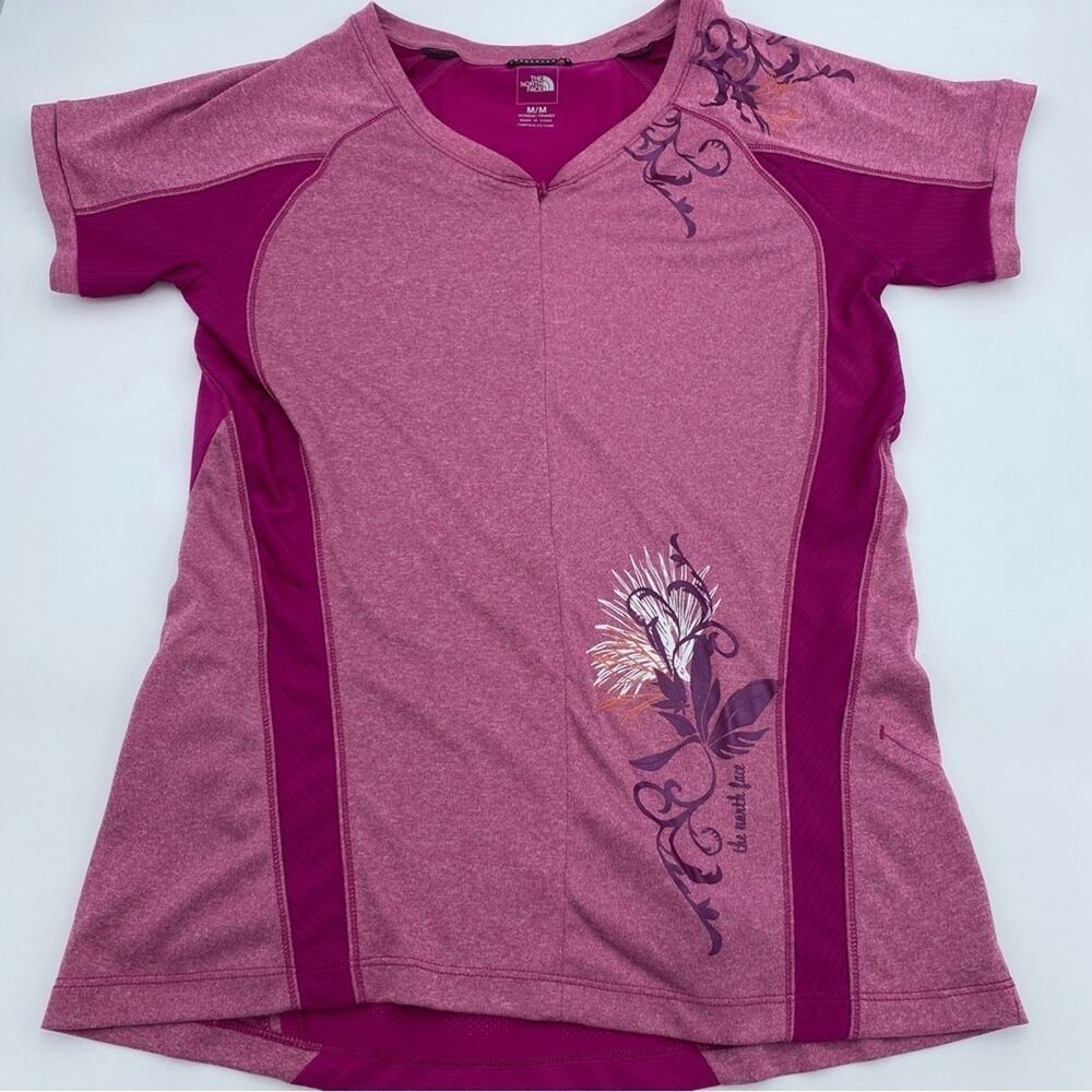 The North Face Woman's Shirt Floral Bicycle Pickle Ball Activewear M